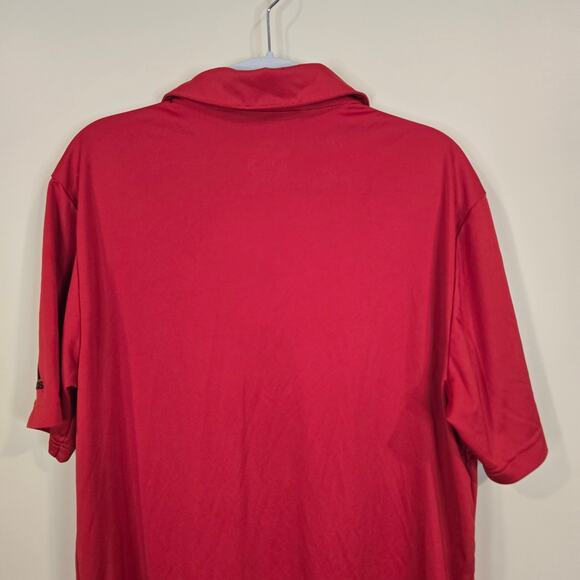 Men's Adidas Red Short Sleeve Golf Athletic Polo | Size Medium - Picture 6 of 9